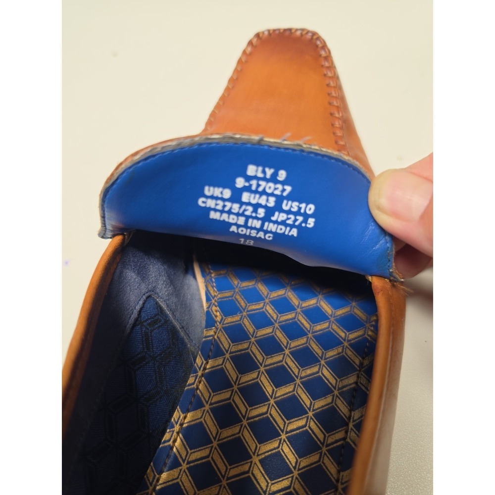 Ted‎ Baker London Mens Brown Leather Loafers Slip On Moc Toe Dress Shoes Sz 10 - Picture 6 of 6